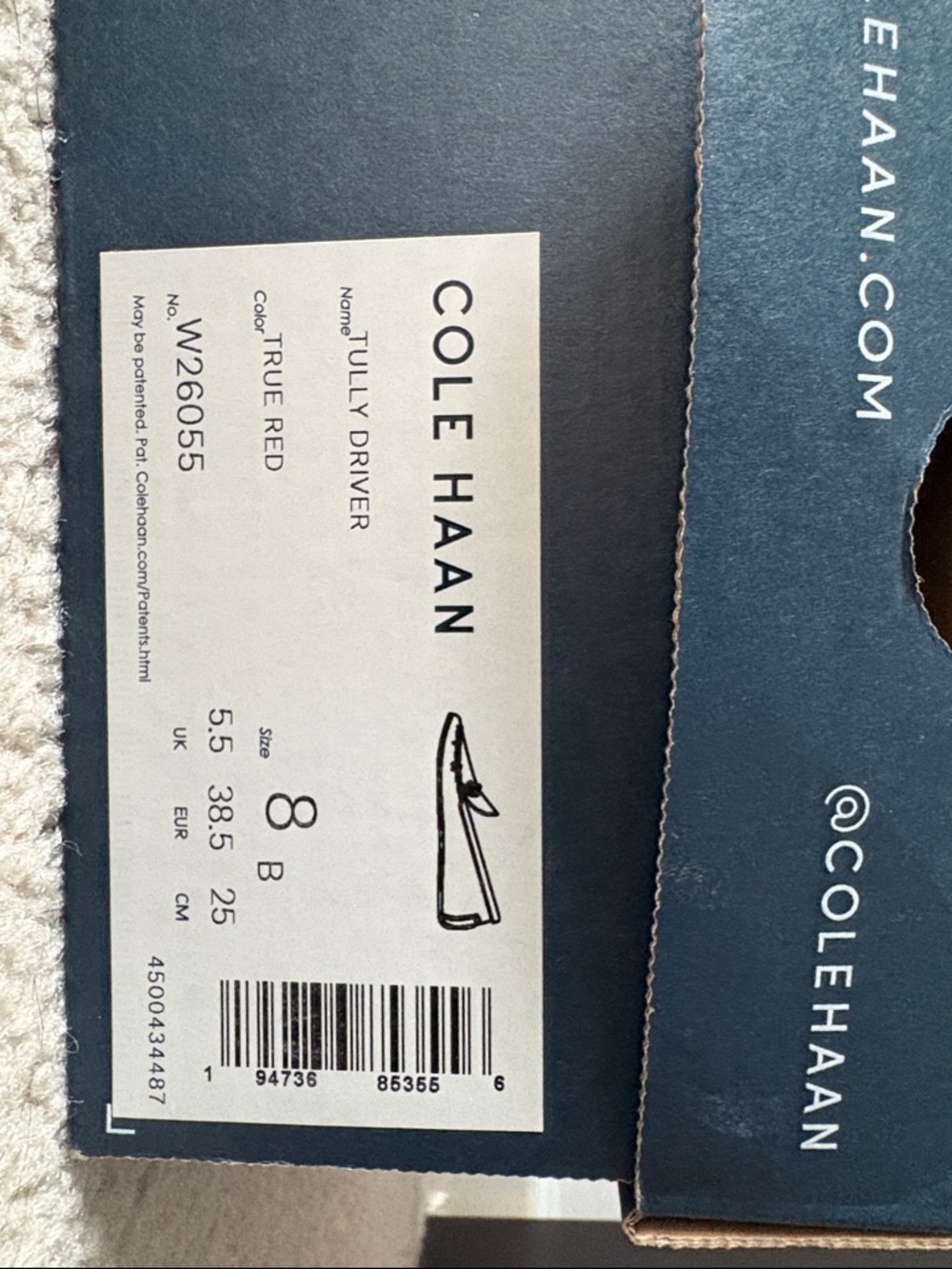 Cole Haan Red Suede Slip-On Loafers - Picture 11 of 11